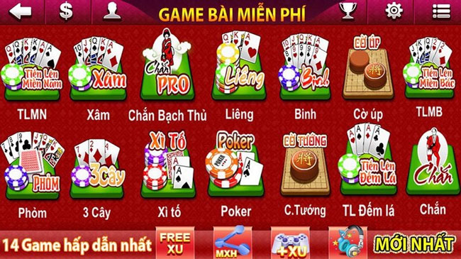 Game bài vừa hấp dẫn vừa đa dạng